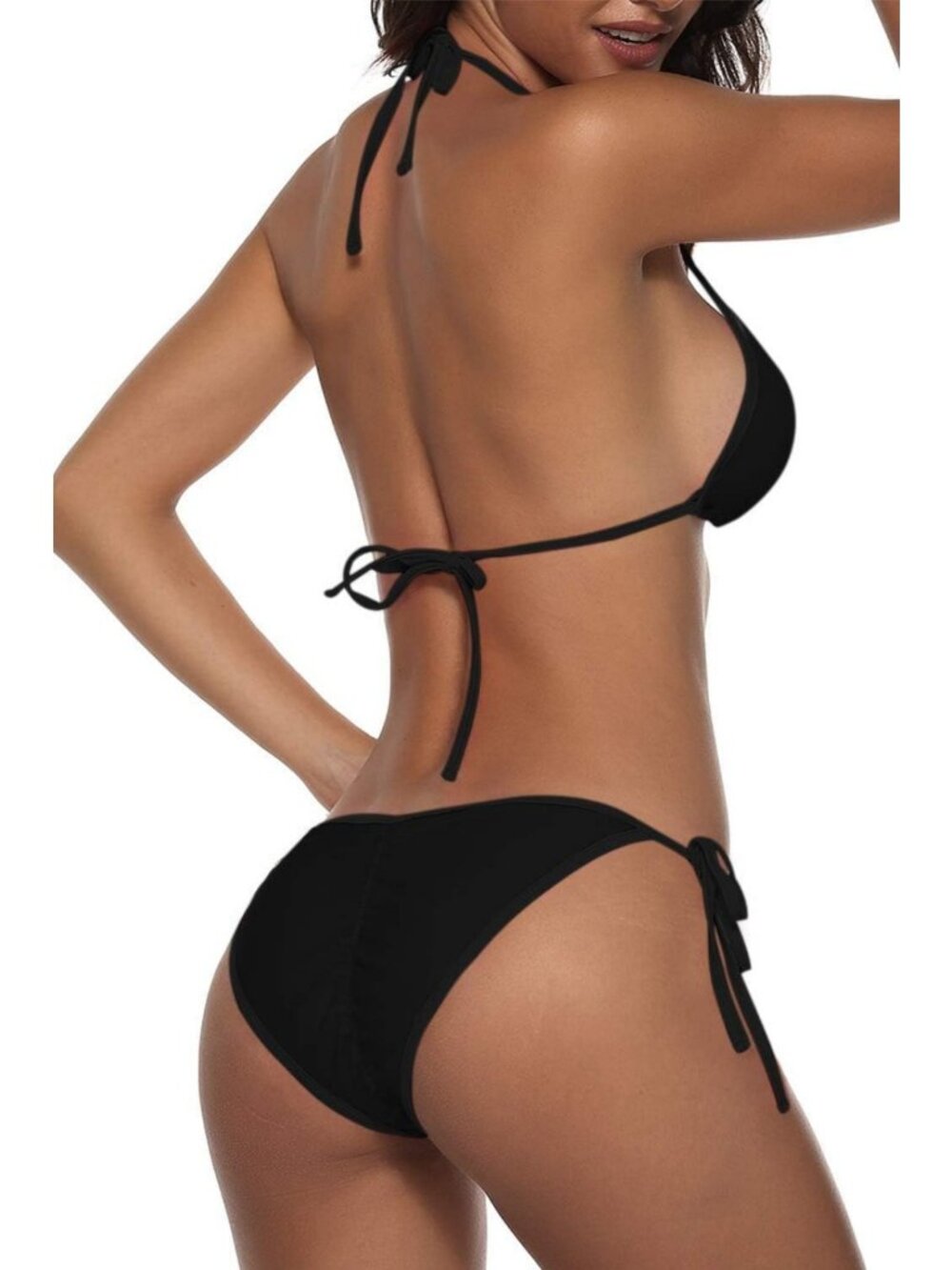 Stylish Halter Triangle Bikini Set - 2 Piece String Swimsuit for Women - Picture 3 of 4